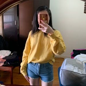 brandy melville john galt yellow sweater